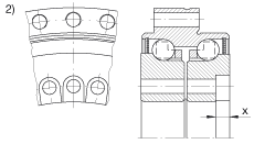 推力角接觸球軸承 ZKLDF100, 雙向，螺釘安裝，兩側帶密封蓋